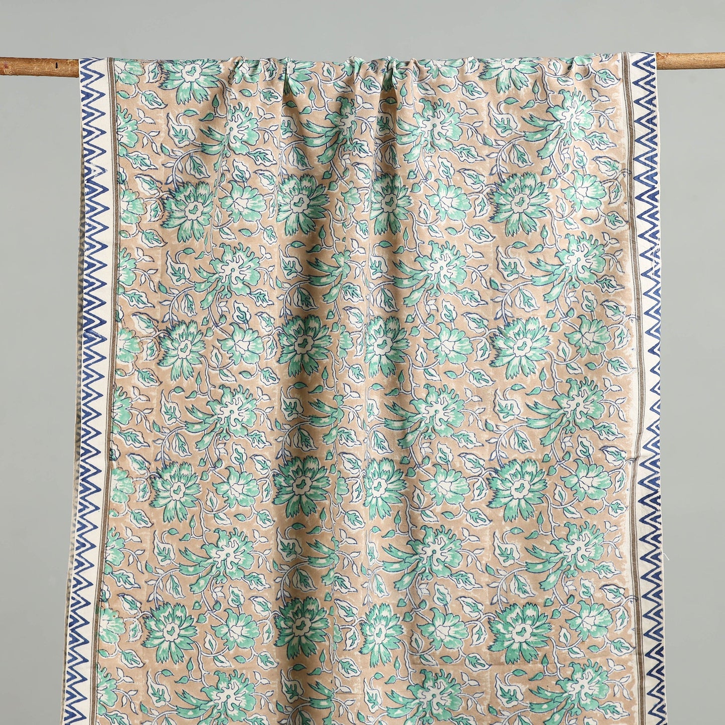 Brown - handloom cotton sanganeri towel 22 - handcrafted