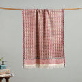 Brown - handloom cotton sanganeri towel 23 - handcrafted