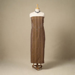 Brown Handloom Cotton Tangaliya Kurta Material (3M)