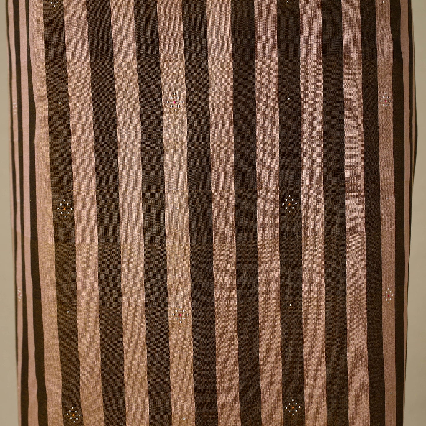 Brown Handloom Cotton Tangaliya Kurta Material (3M)