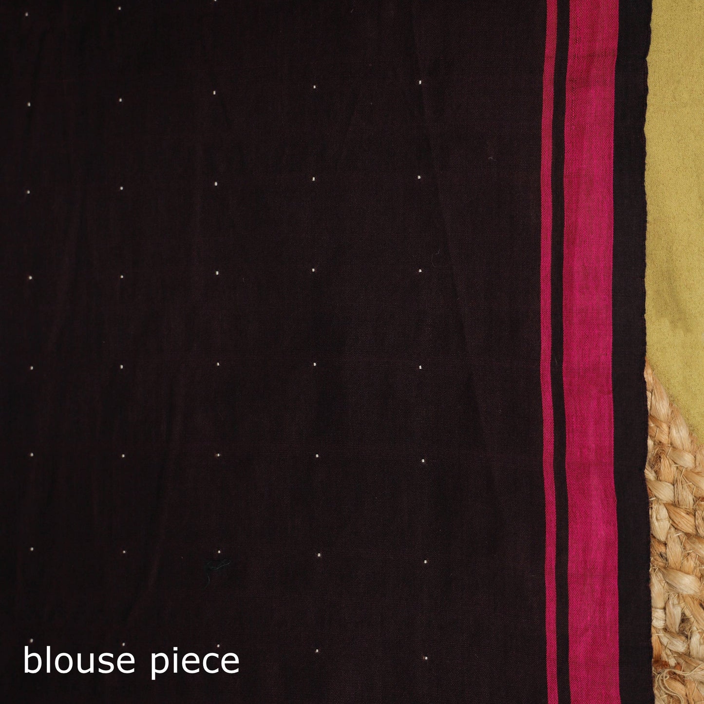 Brown - handloom cotton tangaliya saree with tassels 07
