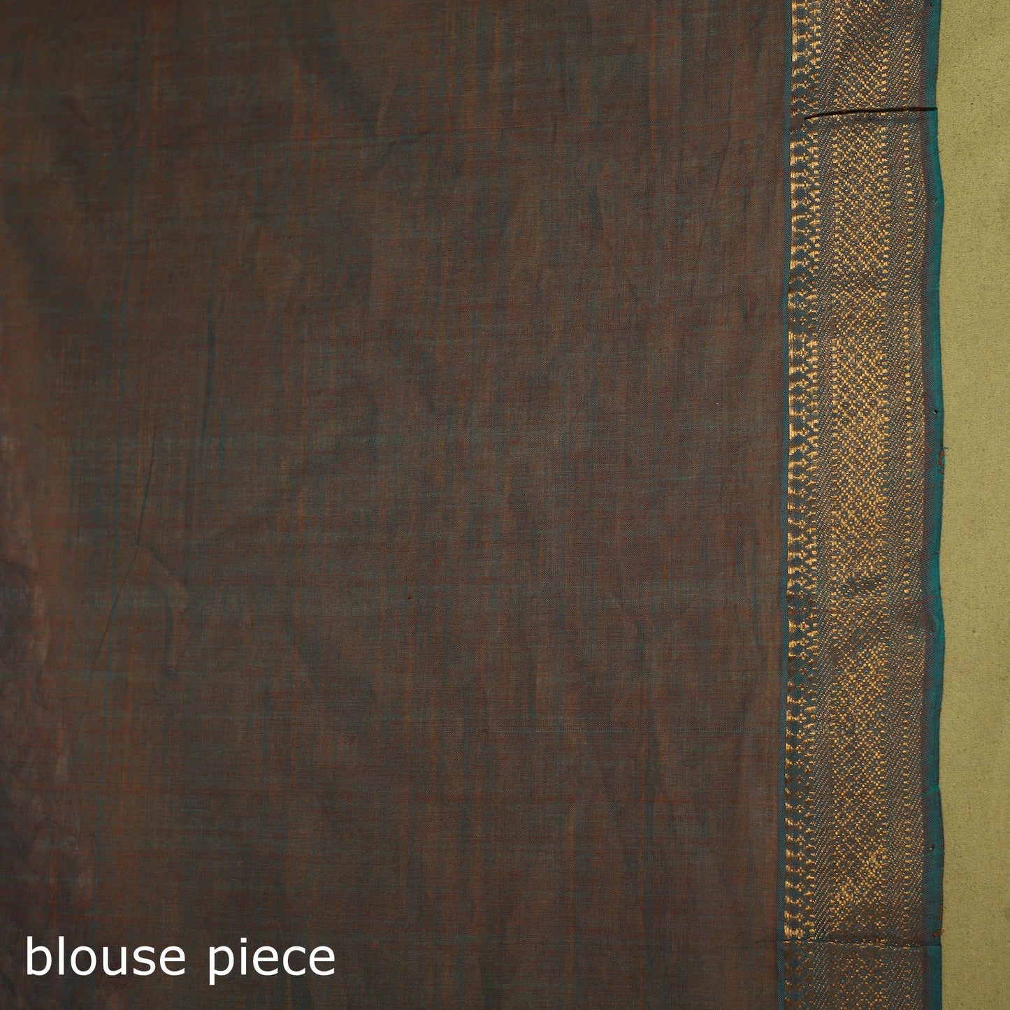 Brown - handloom cotton zari border mangalagiri saree 01