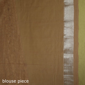 Brown - handloom cotton zari border mangalagiri saree 17