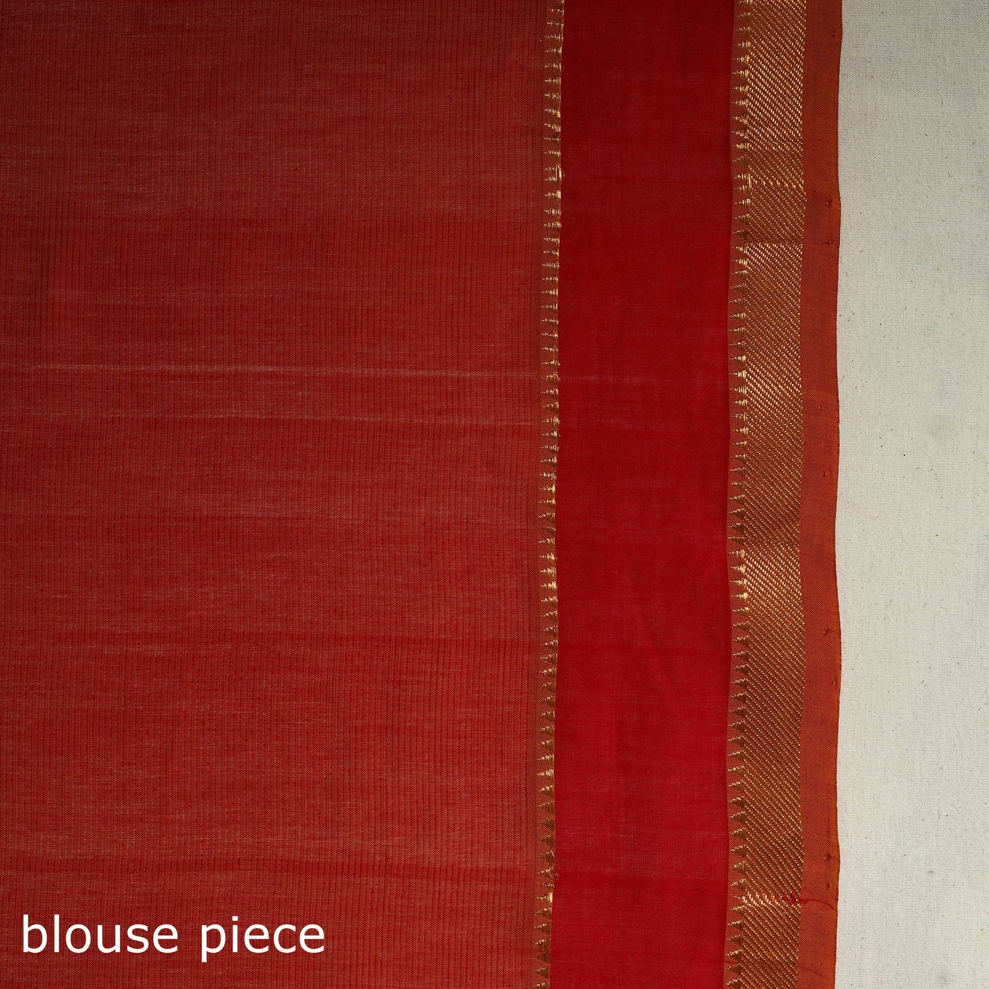 Brown Handloom Cotton Zari Border Mangalagiri Saree