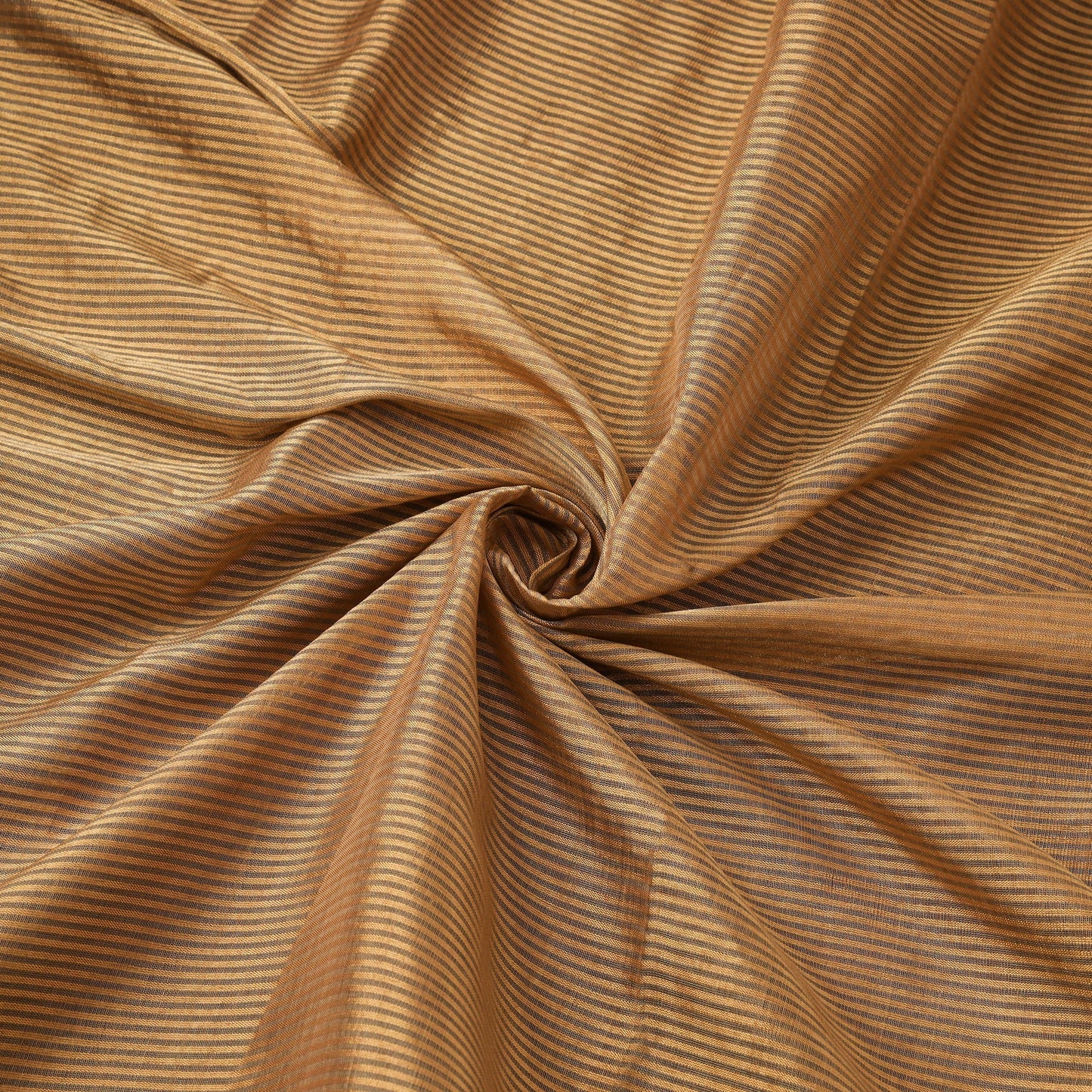 Handloom full tissue gold & silver zari stripes chanderi