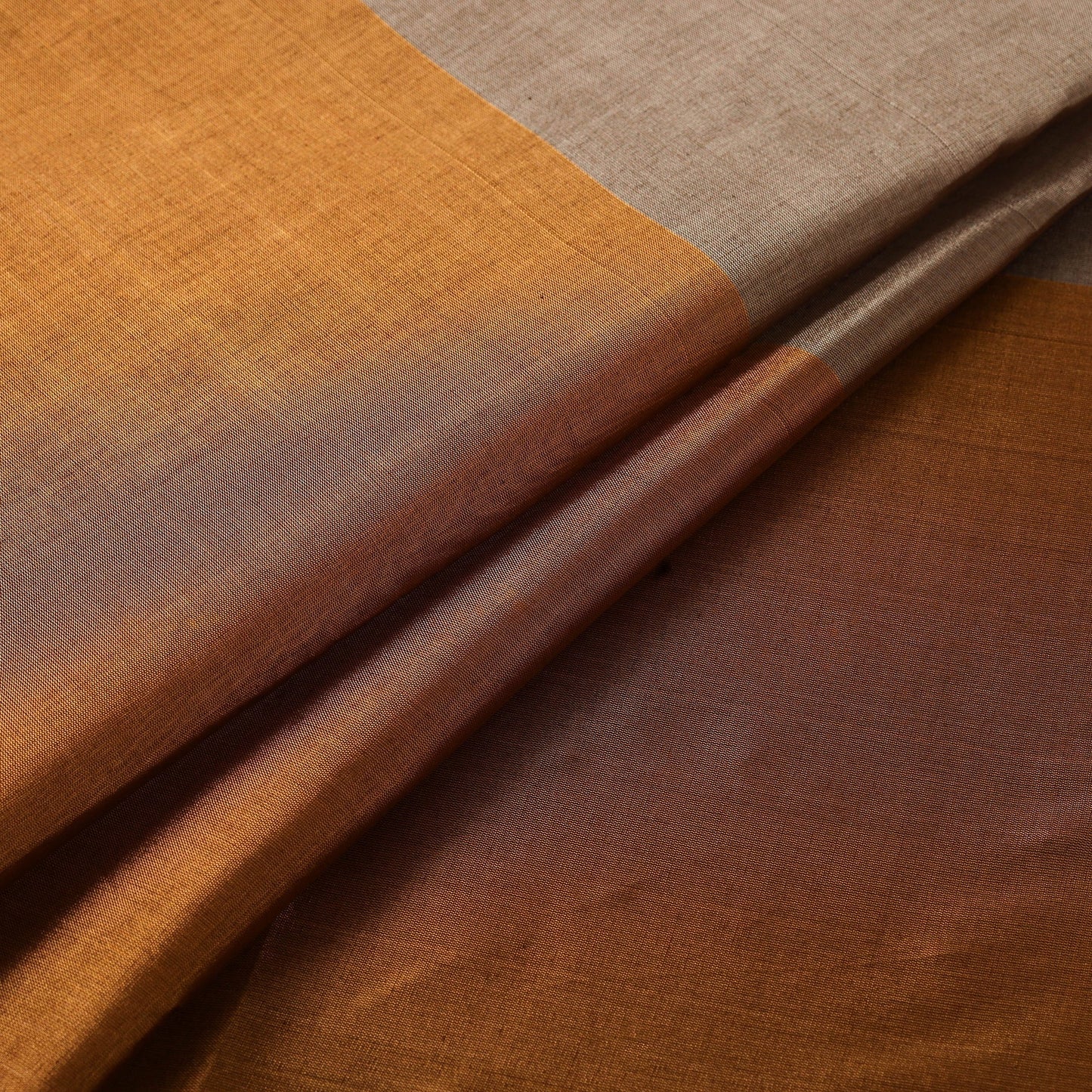 Handloom full tissue silver zari stripes chanderi silk