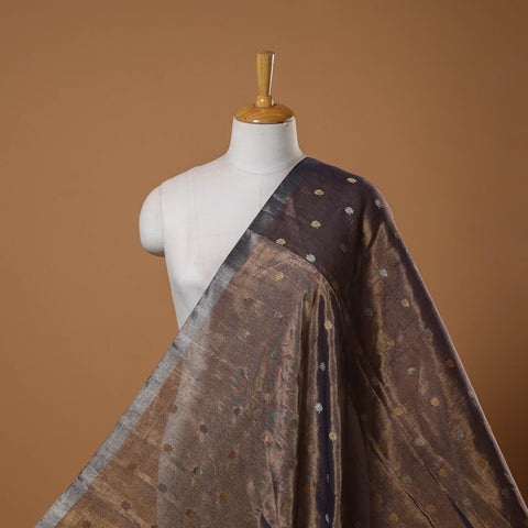 Handloom heavy tissue gold zari buti pure chanderi silk