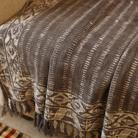 Brown Handloom Jaipur Block Print Cotton Sofa Throw