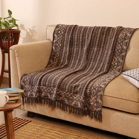 Brown Handloom Sofa Throws Blanket 
