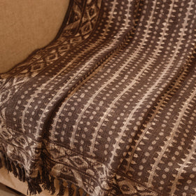 Brown Handloom Sofa Throws Blanket 