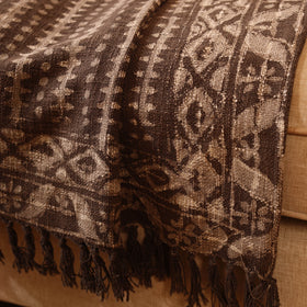 Brown Handloom Sofa Throws Blanket 
