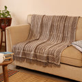  Brown Handloom Sofa Throws Blanket