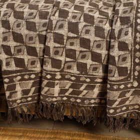 Brown Handloom Jaipur Block Print Cotton Sofa Throw