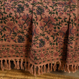 Brown Handloom Jaipur Block Print Cotton Sofa Throw