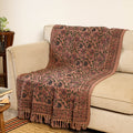 Brown Handloom Jaipur Block Print Cotton Sofa Throw