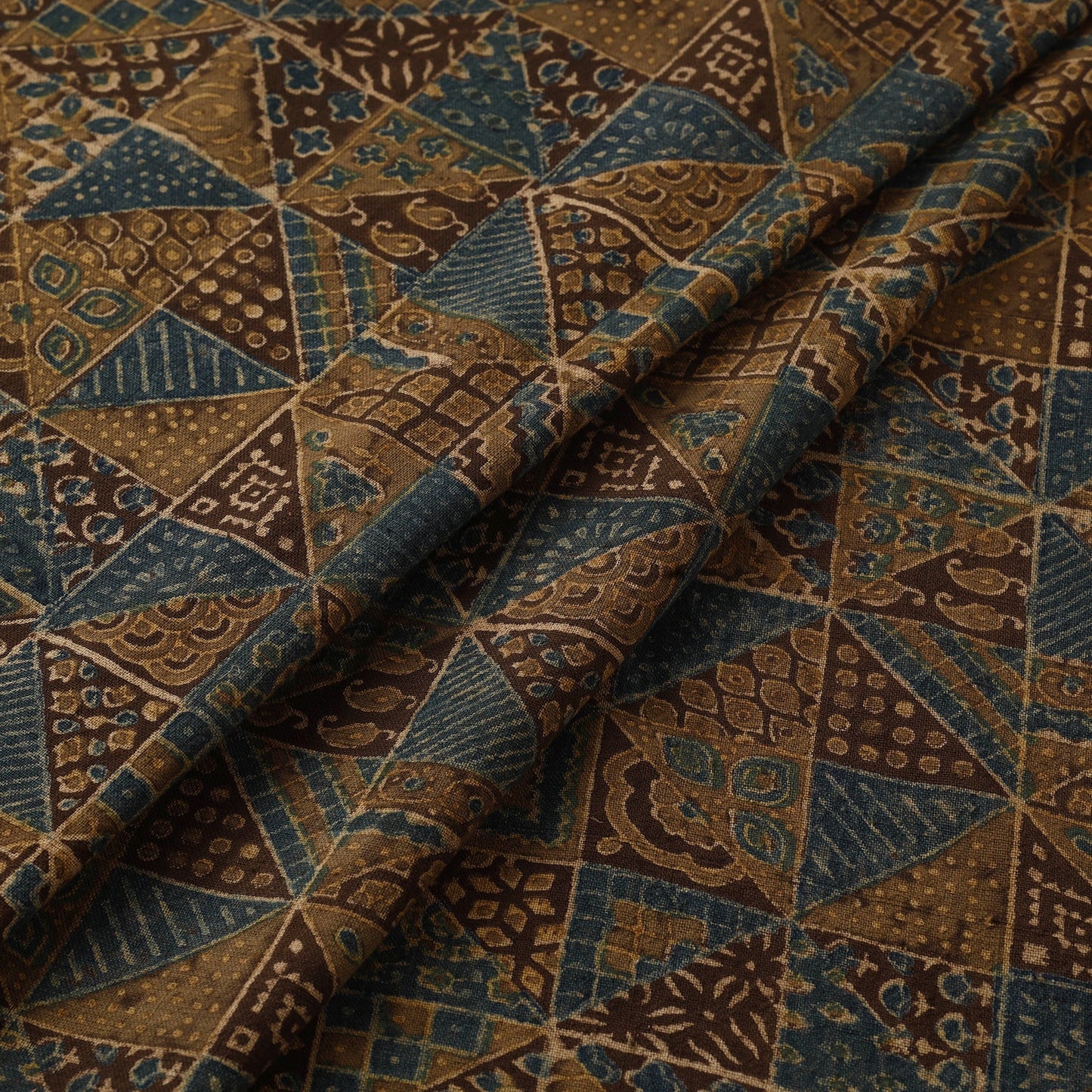 Handloom kala cotton natural dyed fabric 04 - handcrafted