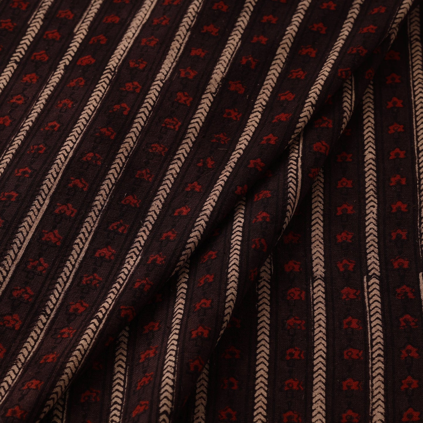 Handloom kala cotton natural dyed fabric 09 - handcrafted