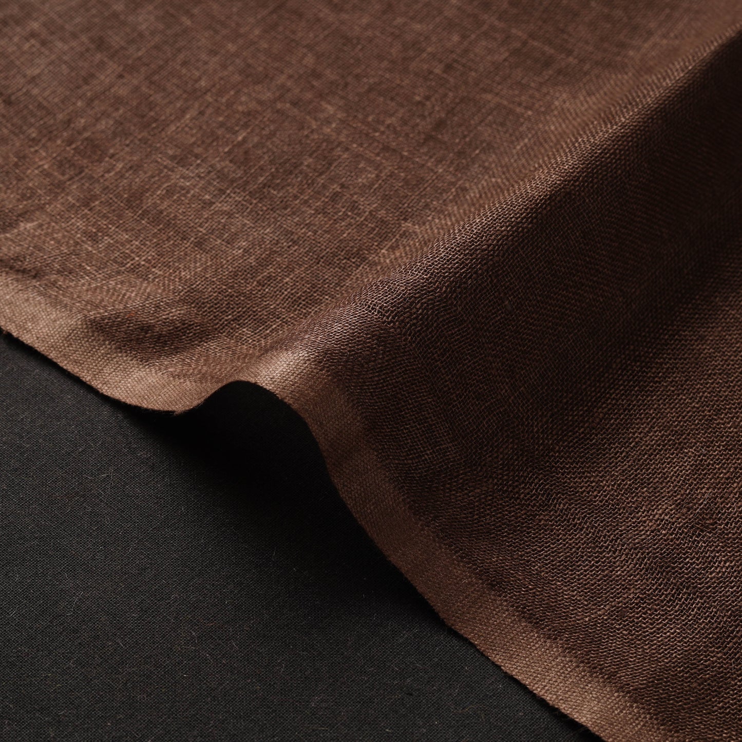 Brown - handloom linen bhagalpuri fabric 07 - handcrafted
