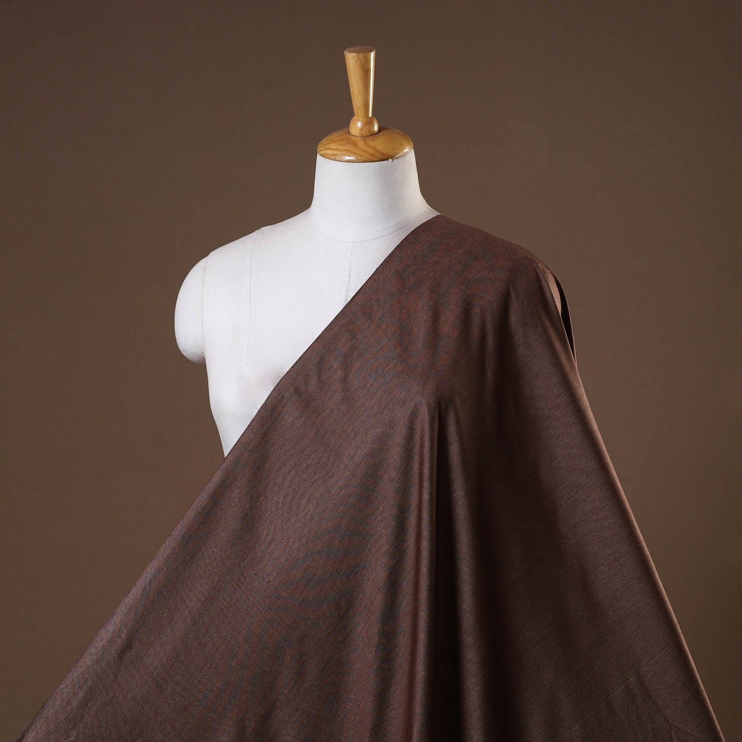 Brown - handloom linen cotton bhagalpuri fabric 28