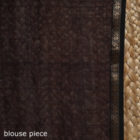 Brown - handloom maheshwari saree with zari border 33