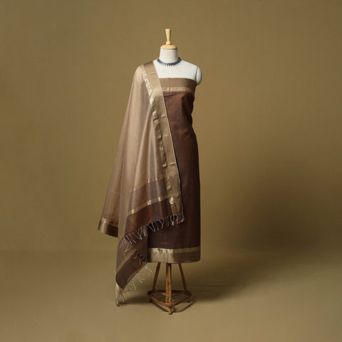 Handloom maheshwari silk 2pc unstitched dress material 16