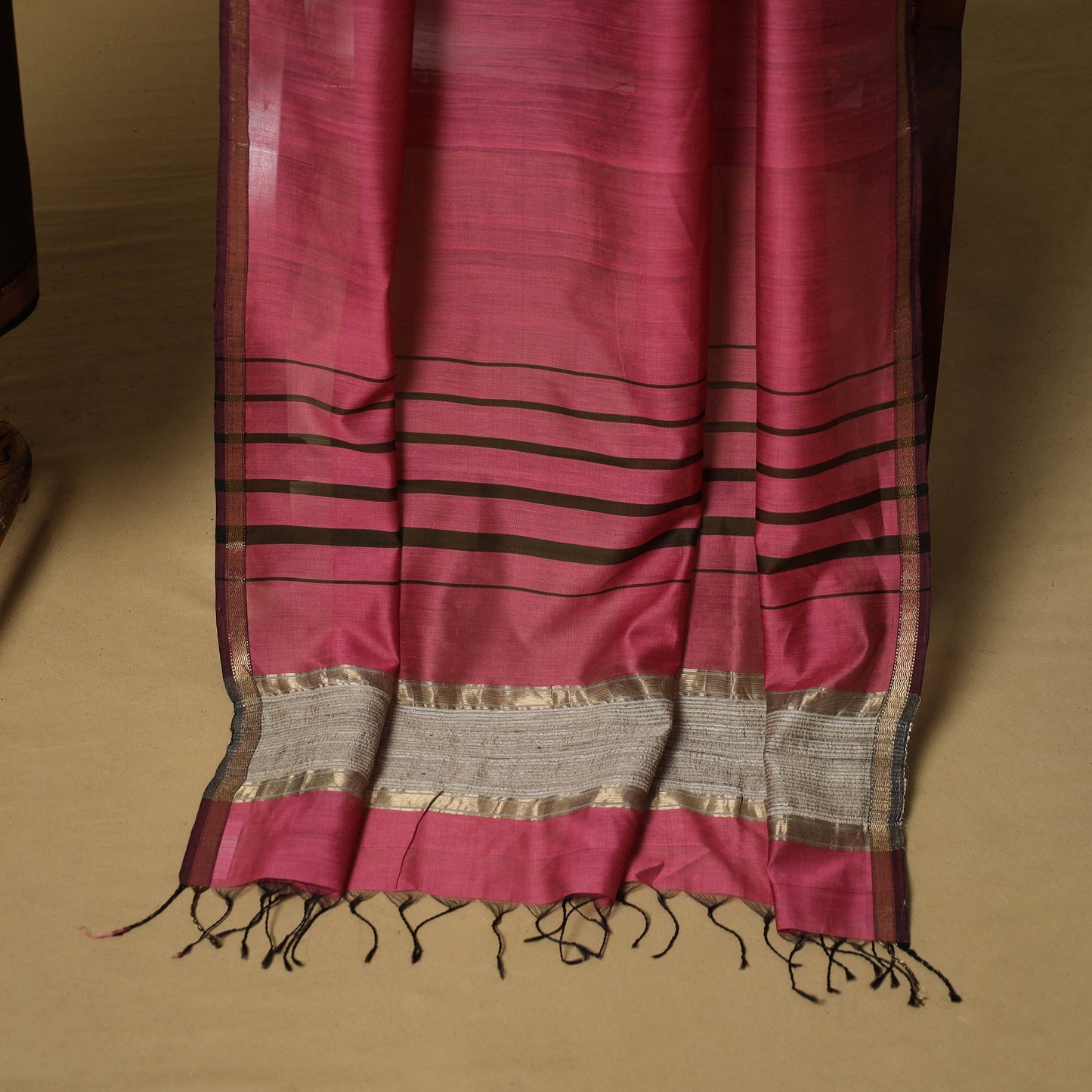 Handloom maheshwari silk 2pc unstitched dress material 40