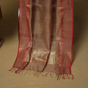 Handloom maheshwari silk tissue zari 2pc unstitched dress