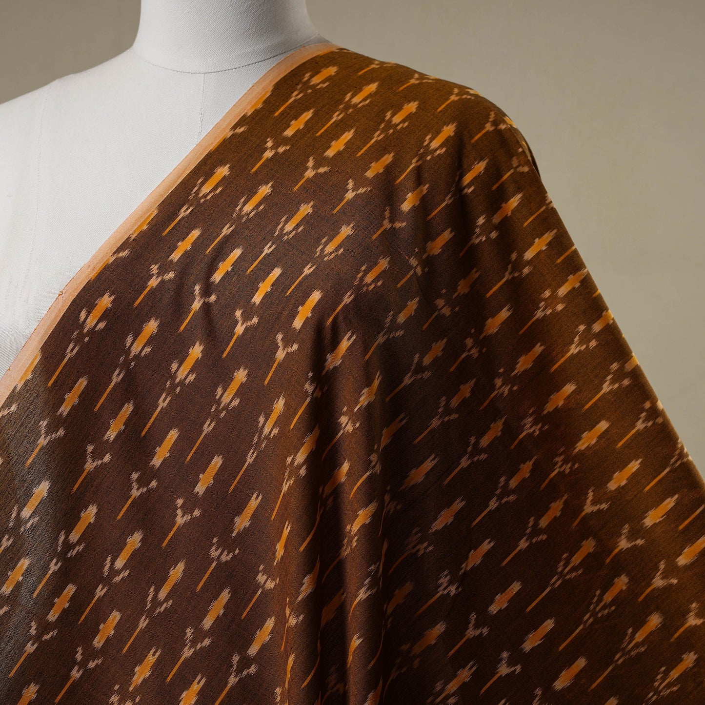 Handloom mercerised cotton pochampally ikat fabric 11