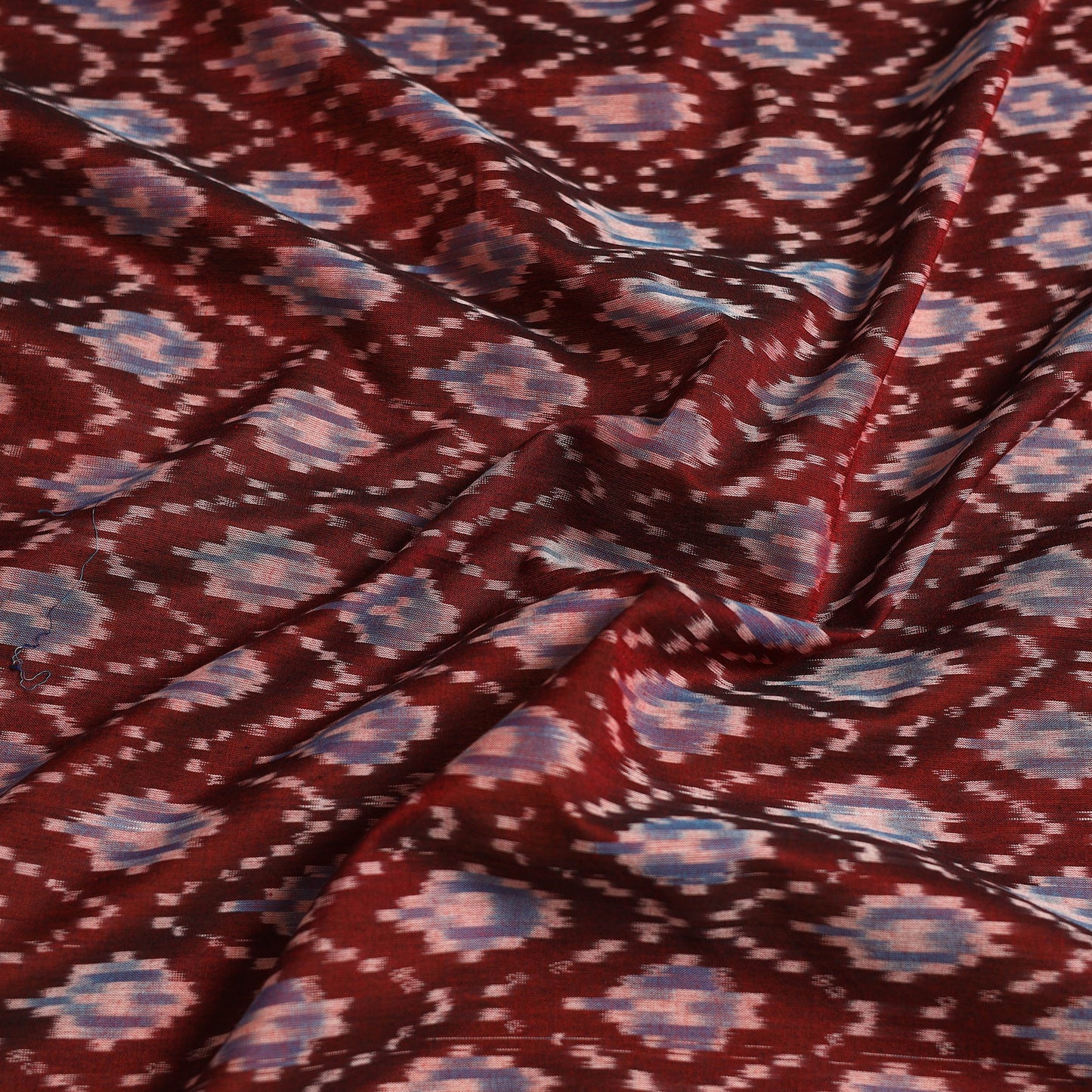 Brown - handloom mercerized cotton pochampally ikat dupatta