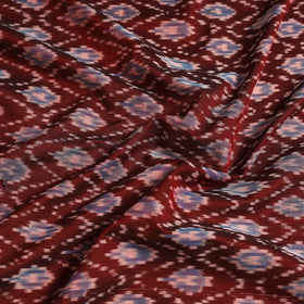 Brown - handloom mercerized cotton pochampally ikat dupatta