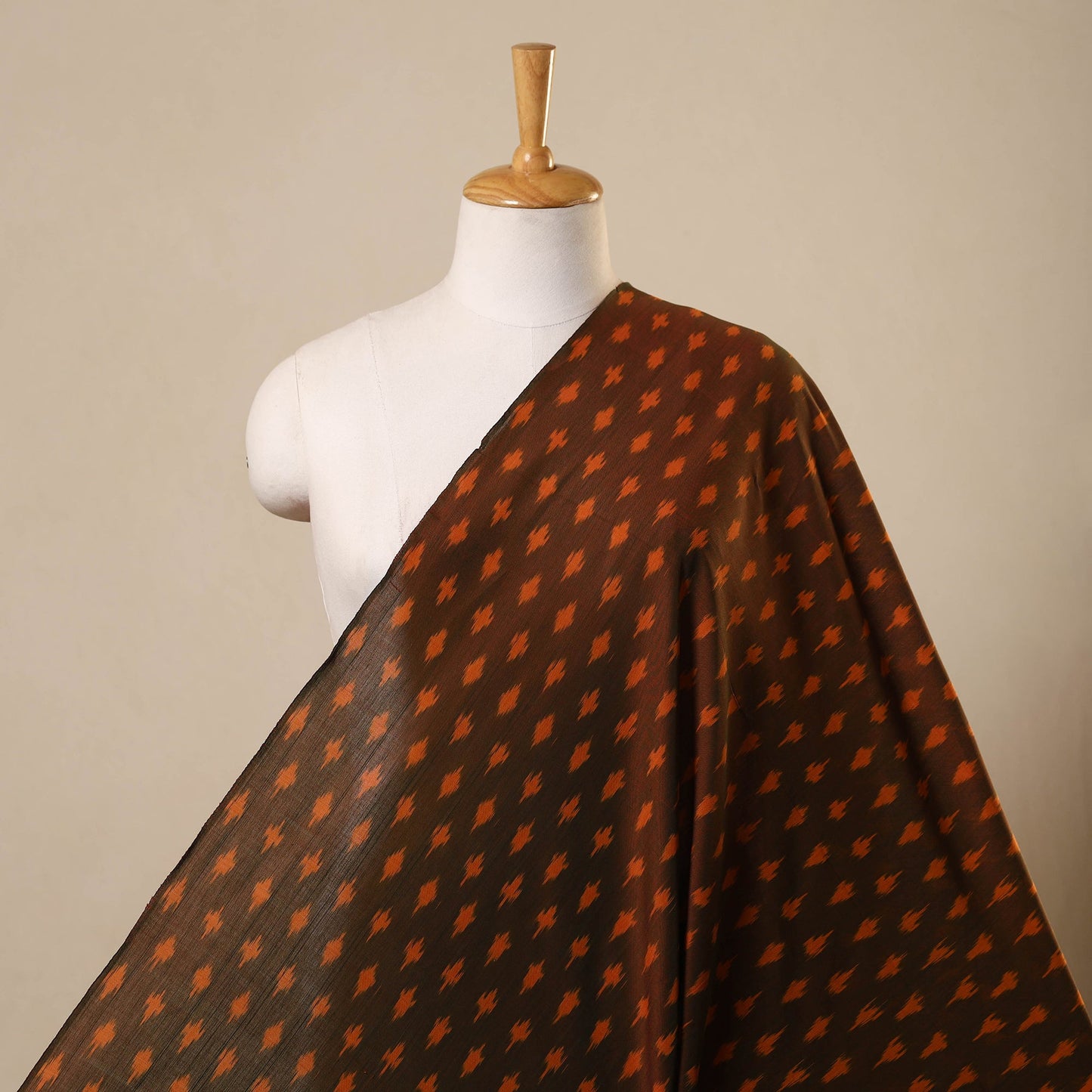 Handloom Mercerized Cotton Pochampally Ikat Fabric