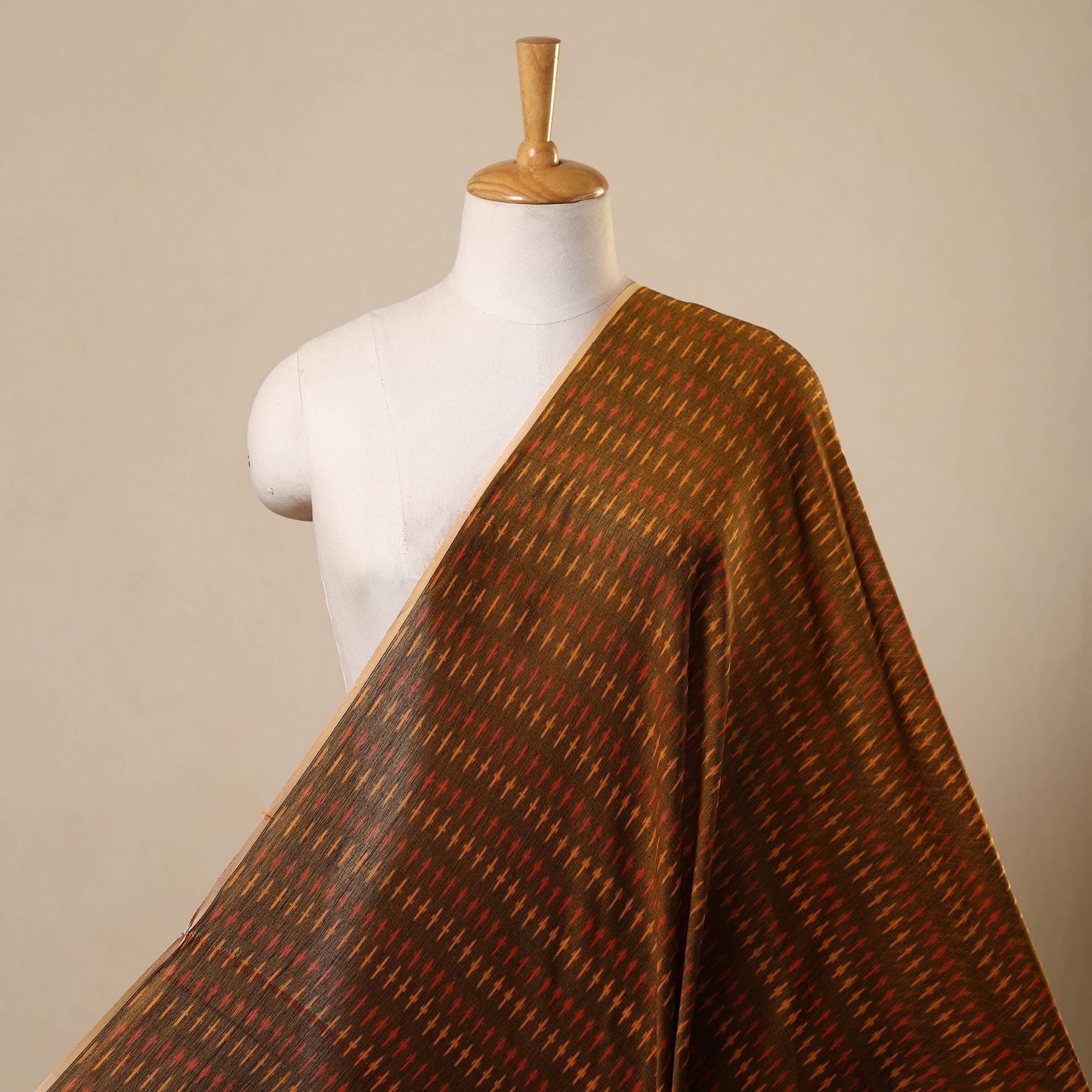 Handloom Mercerized Cotton Pochampally Ikat Fabric