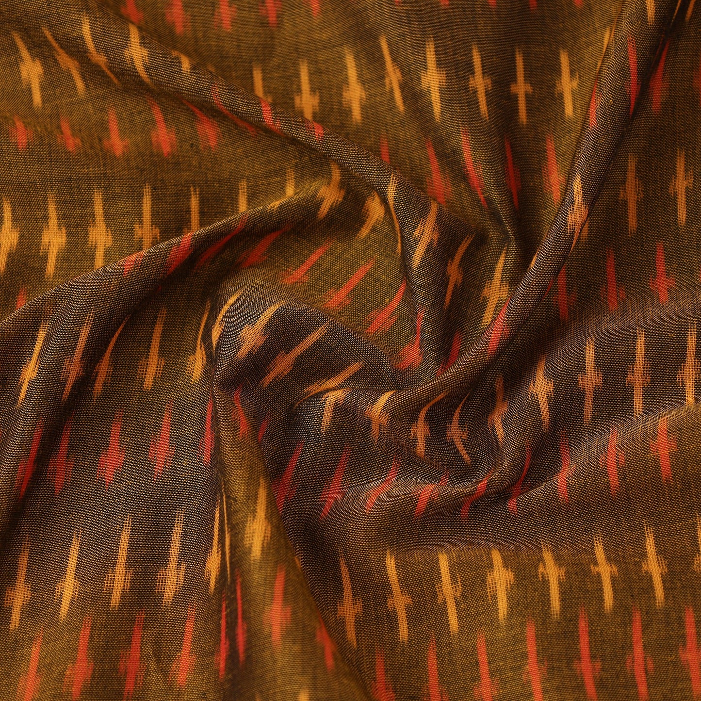 Handloom Mercerized Cotton Pochampally Ikat Fabric