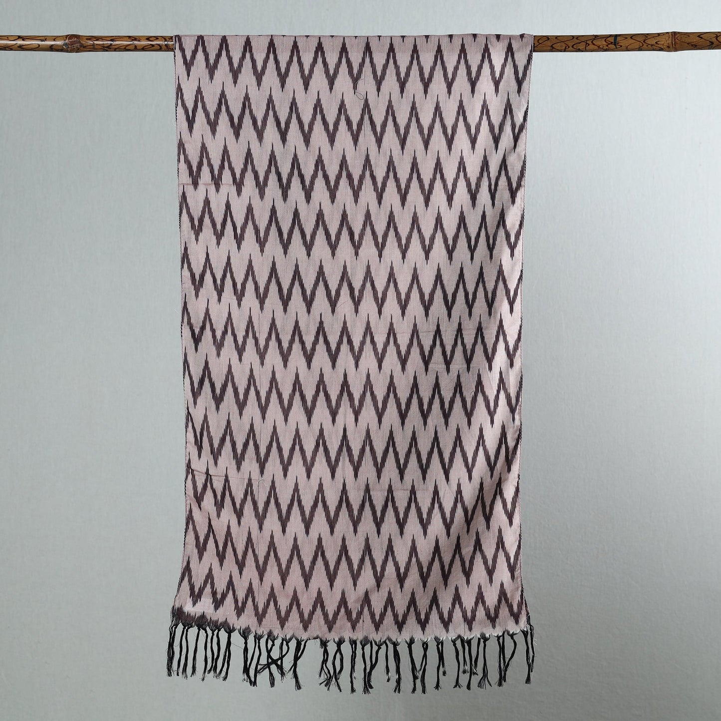 Buy Brown Handloom Mercerized Cotton Pochampally Ikat Stole
