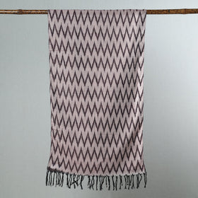 Buy Brown Handloom Mercerized Cotton Pochampally Ikat Stole