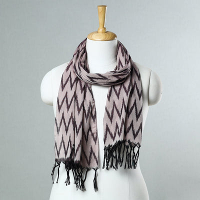 Buy Brown Handloom Mercerized Cotton Pochampally Ikat Stole