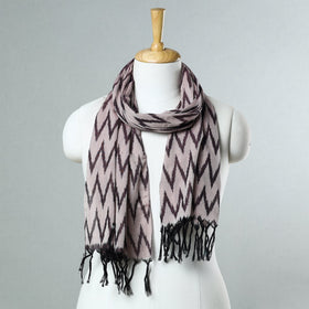 Buy Brown Handloom Mercerized Cotton Pochampally Ikat Stole