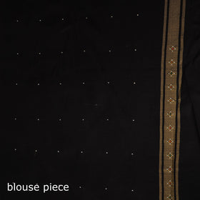 Brown - handloom mulberry silk cotton tangaliya saree 09