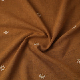 Brown - handloom organic buti kala cotton fabric 02