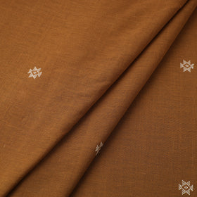 Brown - handloom organic buti kala cotton fabric 02