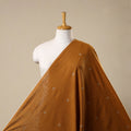 Brown - handloom organic buti kala cotton fabric 07
