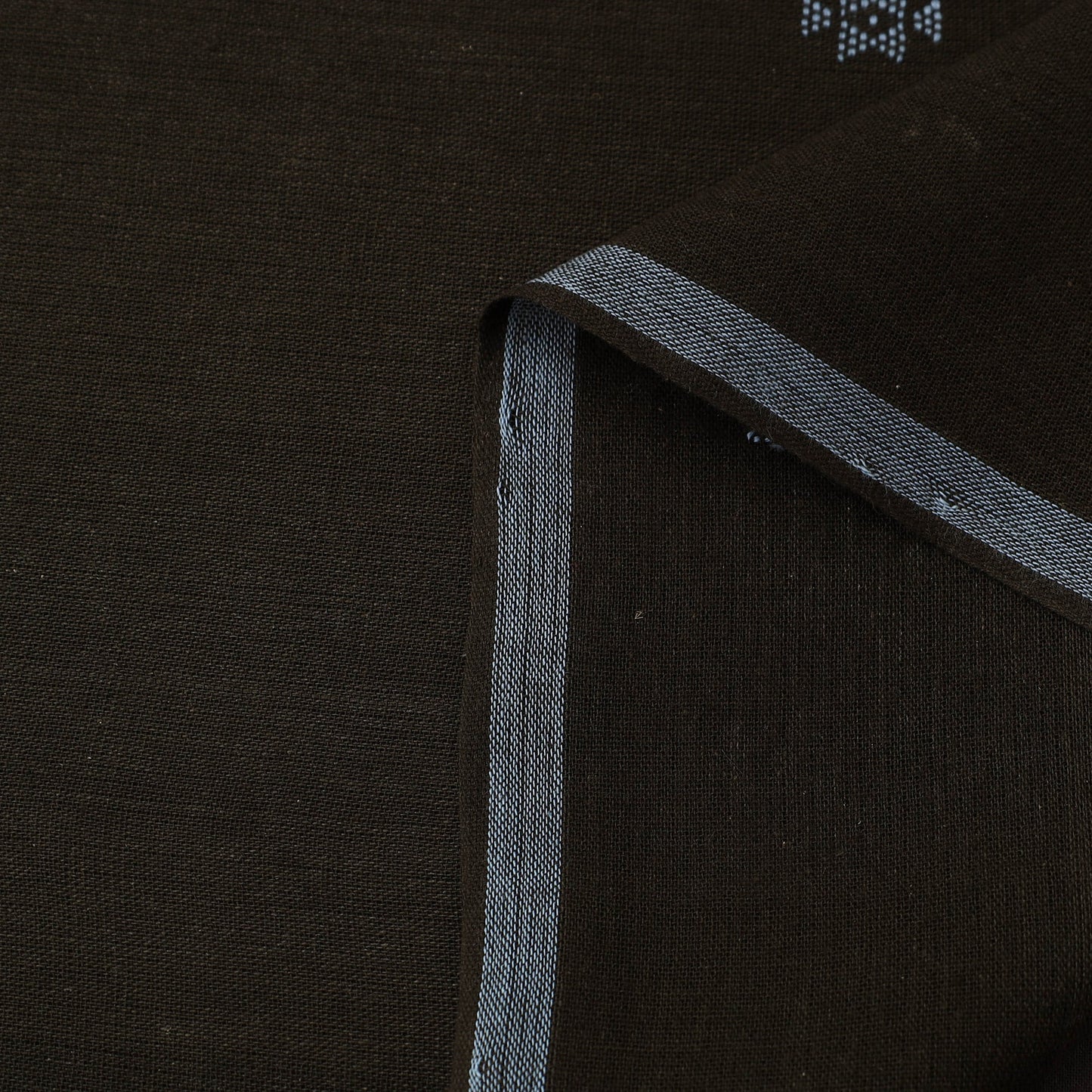 Brown Handloom Organic Kala Cotton Fabric