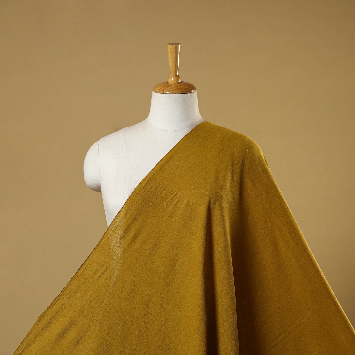 Brown - handloom organic kala cotton fabric 07 - handcrafted