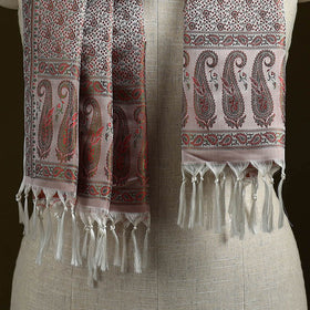 Handloom semi silk jacquard weave banarasi stole