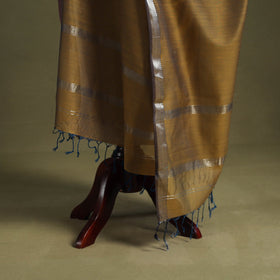 Brown - handloom silk cotton maheshwari dupatta 05