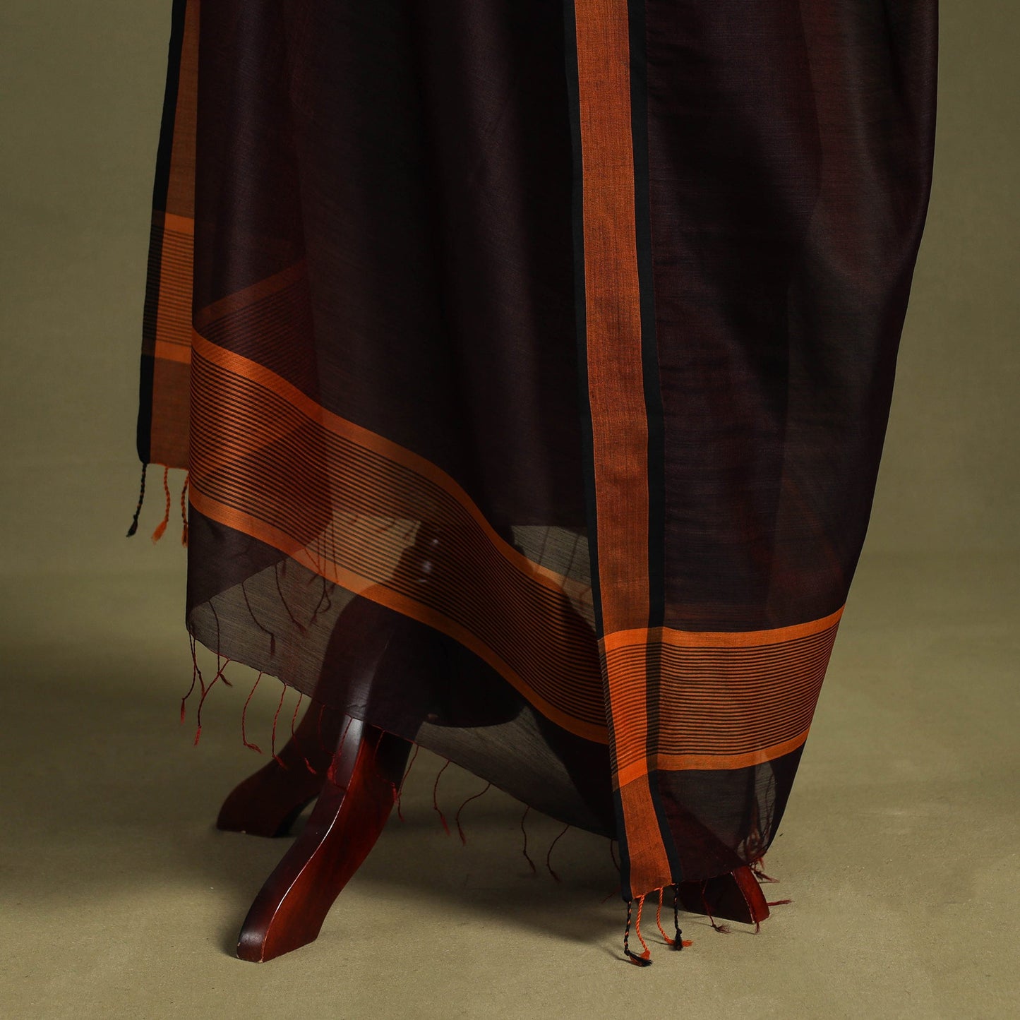Brown - handloom silk cotton maheshwari dupatta 21