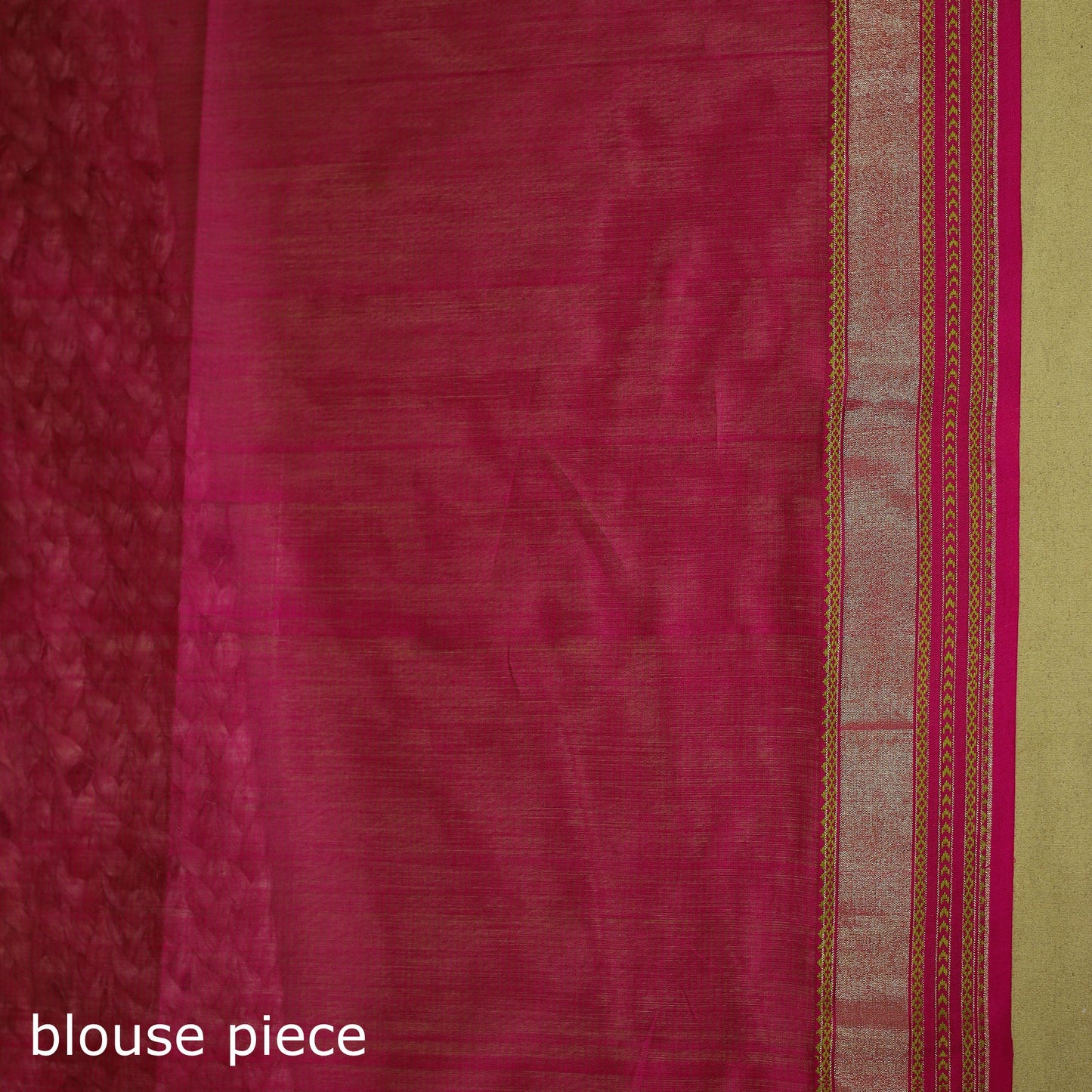Brown - handloom silk cotton maheshwari saree with zari