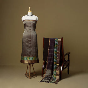 Handloom silk cotton mangalagiri 3pc unstitched dress