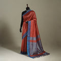 Red Handloom Silk Cotton Thread Border Mangalagiri Pattu Saree