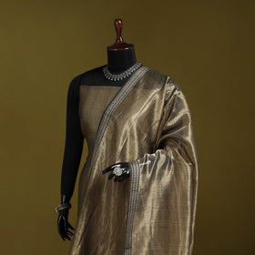 Handloom silk cotton tissue zari stripes maheshwari dupatta